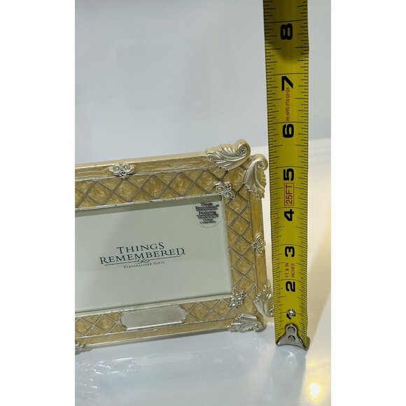 Picture Frame Swarovski Crystals Swirled Gold Enamel Picture Frame - Picture 7 of 7